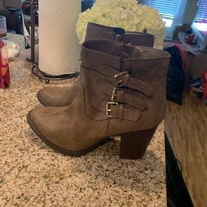 never worn booties,size 10, brand new
